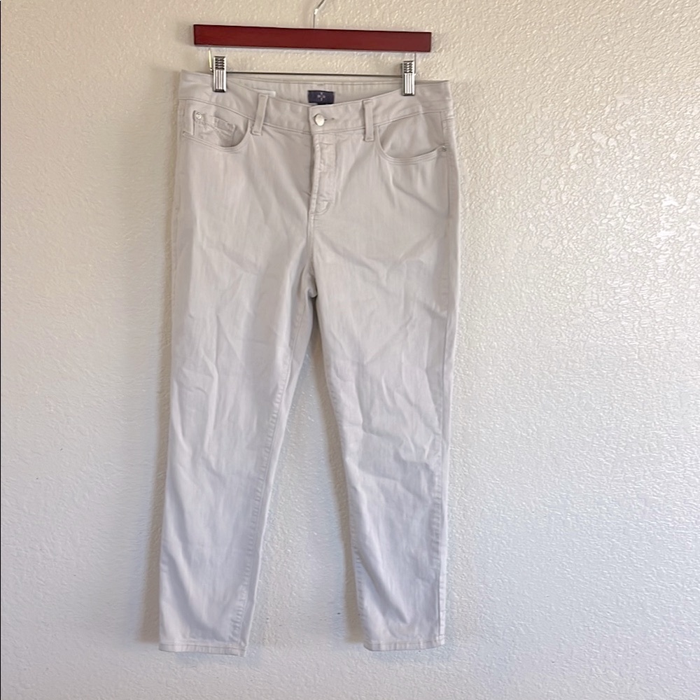 NYDJ Carissa Ankle Women's Cream Jeans Size 10